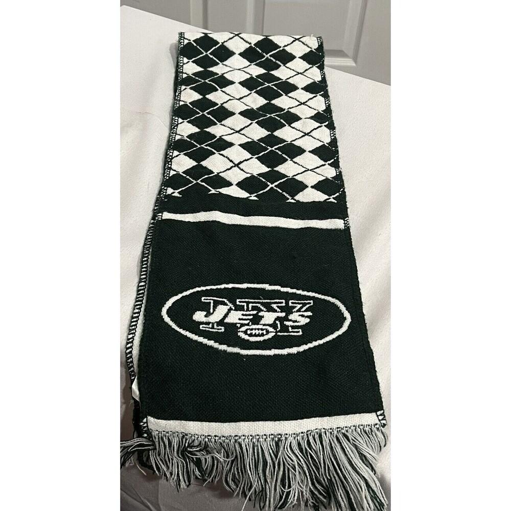 New York Jets NFL Themed Acrylic Scarf, Pepsi Anthems Green Argyle Pattern